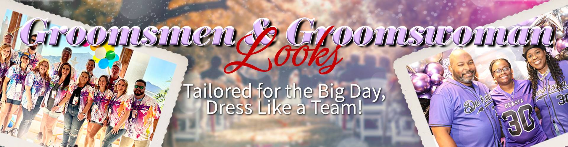 custom groomsmen and groomswomen outfits