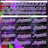 Custom Black Purple-White 3D Pattern Design Holi Festival Color Powder Authentic Baseball Jersey