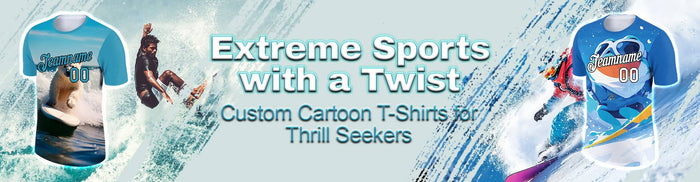 Extreme Sports with a Twist: Custom Cartoon T-Shirts for Thrill Seekers