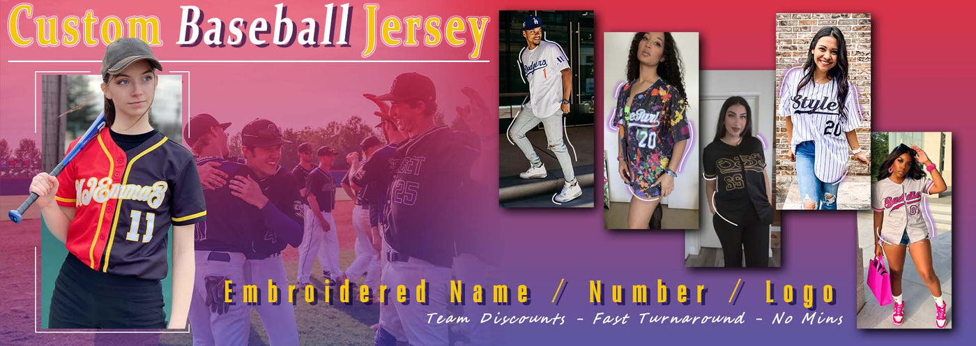 Custom Baseball Jersey Men Button Down Personalized Tee Shirt Sports Fans  Print Name Numbers for Women/Kids