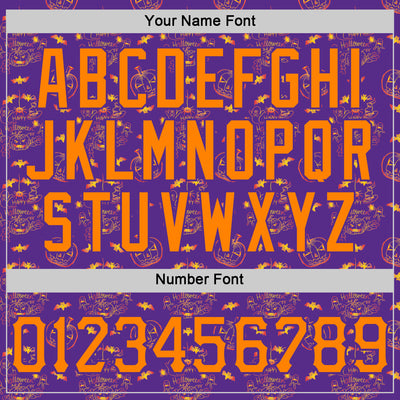Custom Purple Bay Orange 3D Halloween Pumpkin Bat Doodle Party Costume Ideas Sports Pullover Sweatshirt Hoodie