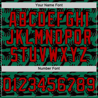 Custom Kelly Green Red-Black 3D Halloween Horror Night Trick Treat Party Costume Ideas Sports Pullover Sweatshirt Hoodie