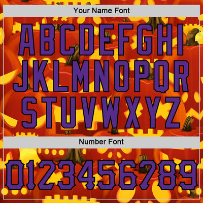 Custom Red Purple Yellow-Black 3D Halloween Pumpkin Party Costume Ideas Sports Pullover Sweatshirt Hoodie