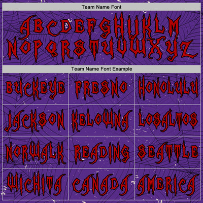 Custom Purple Red-Black 3D Halloween Spider Net Horror Night Trick Treat Party Costume Ideas Sports Pullover Sweatshirt Hoodie