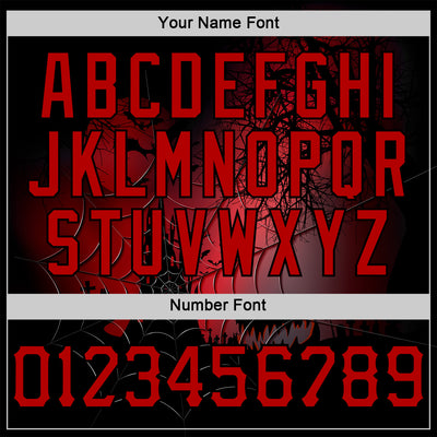 Custom Black Red 3D Halloween Spider Net Spooky Party Costume Ideas Sports Pullover Sweatshirt Hoodie