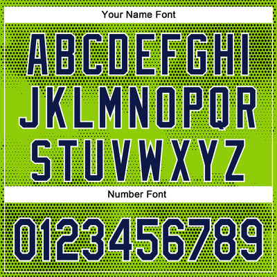 Custom Stitched Neon Green Navy-White 3D Pattern Design Sportswear Pullover Sweatshirt Hoodie