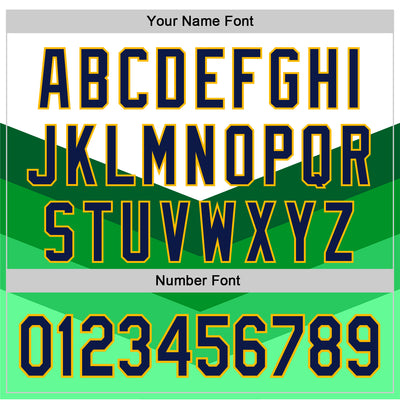 Custom Stitched White Navy Green-Gold 3D Pattern Design Sportswear Pullover Sweatshirt Hoodie