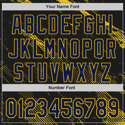 Custom Stitched Black Navy-Gold 3D Pattern Design Sportswear Pullover Sweatshirt Hoodie