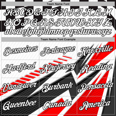 Custom White Black-Red 3D Pattern Design Formula Auto Car Racing Motorsport Sports Pullover Sweatshirt Hoodie