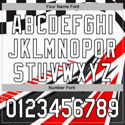 Custom White Black-Red 3D Pattern Design Formula Auto Car Racing Motorsport Sports Pullover Sweatshirt Hoodie