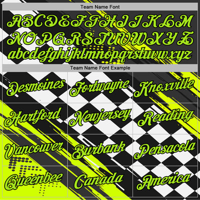 Custom Black Neon Green-White 3D Pattern Design Formula Auto Car Racing Motorsport Sports Pullover Sweatshirt Hoodie