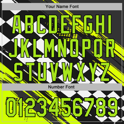 Custom Black Neon Green-White 3D Pattern Design Formula Auto Car Racing Motorsport Sports Pullover Sweatshirt Hoodie