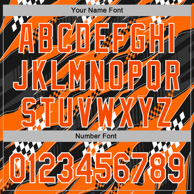 Custom Orange Black-White 3D Pattern Design Formula Auto Car Racing Motorsport Sports Pullover Sweatshirt Hoodie