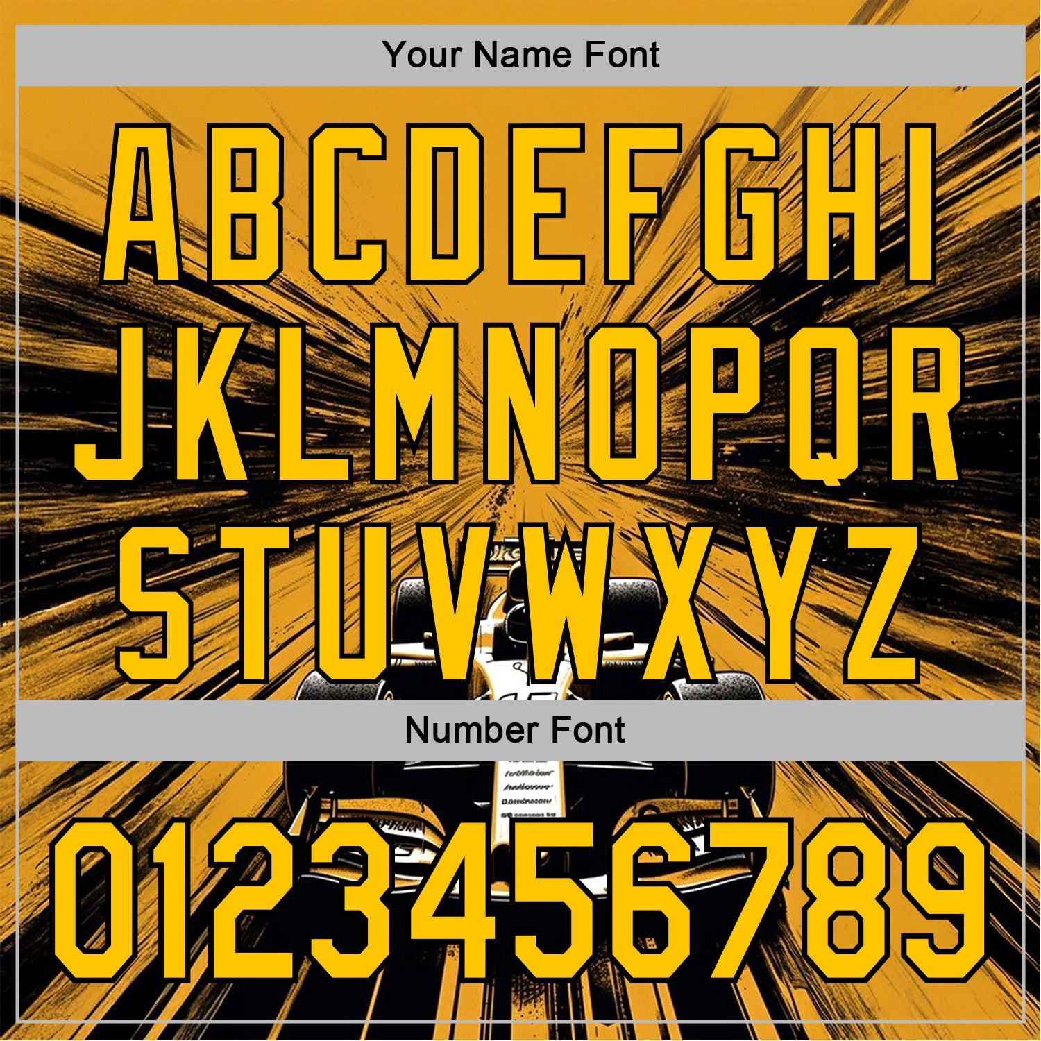 Custom Yellow Black-White 3D Pattern Design Formula Auto Car Racing Motorsport Sports Pullover Sweatshirt Hoodie