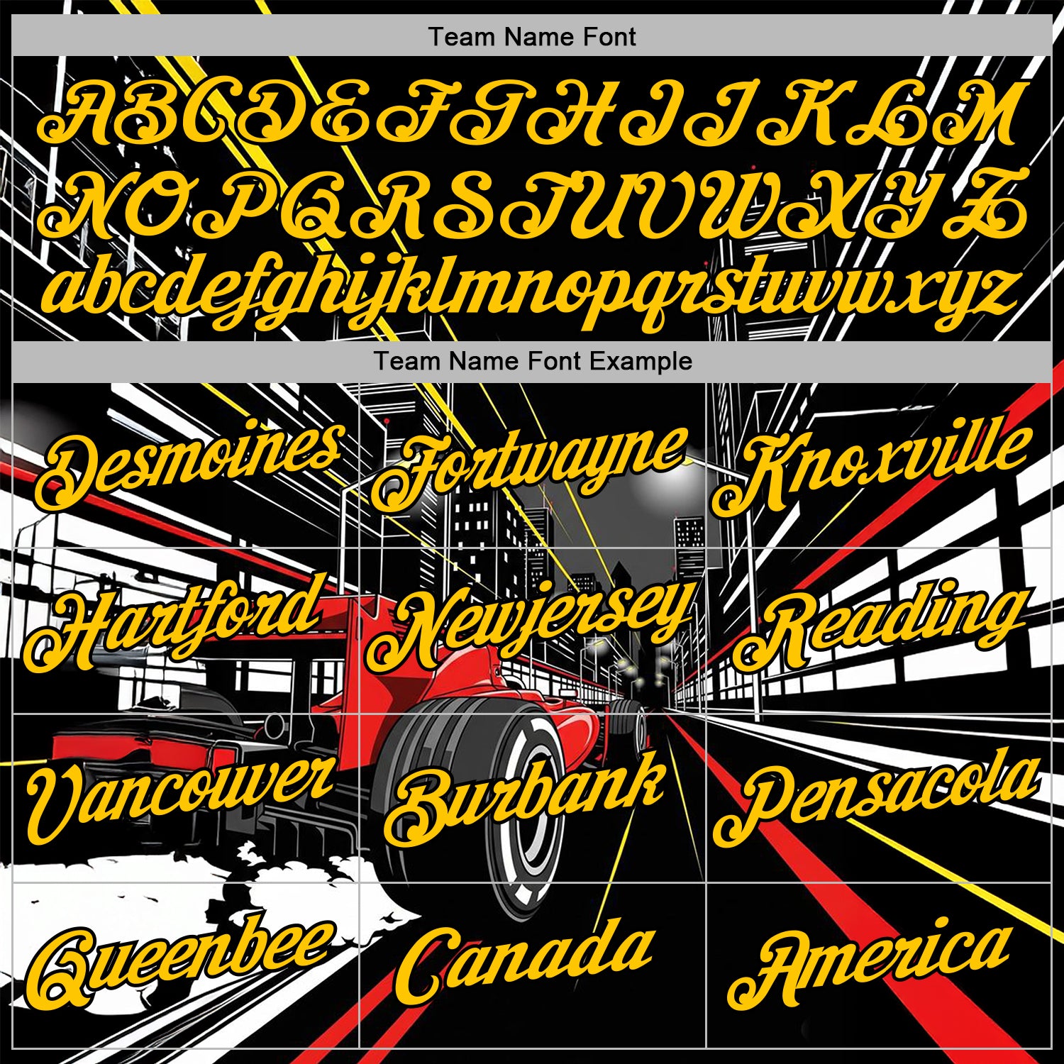 Custom Black Yellow Red-White 3D Pattern Design Formula Auto Car Racing Motorsport Sports Pullover Sweatshirt Hoodie