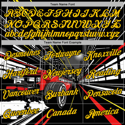 Custom Black Yellow Red-White 3D Pattern Design Formula Auto Car Racing Motorsport Sports Pullover Sweatshirt Hoodie