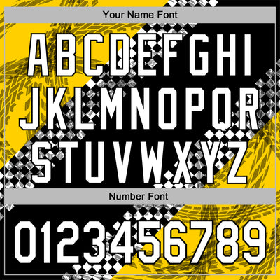 Custom Black White-Yellow 3D Pattern Design Formula Auto Car Racing Motorsport Sports Pullover Sweatshirt Hoodie