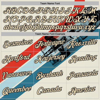 Custom Cream Red Blue-Black 3D Pattern Design Formula Auto Car Racing Motorsport Sports Pullover Sweatshirt Hoodie