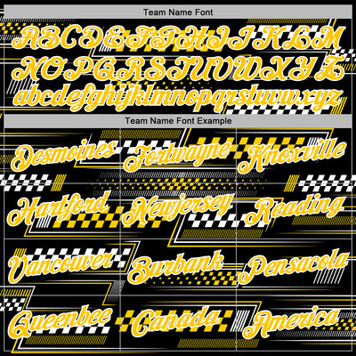 Custom Black Yellow-White 3D Pattern Design Formula Auto Car Racing Motorsport Sports Pullover Sweatshirt Hoodie