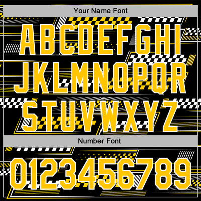 Custom Black Yellow-White 3D Pattern Design Formula Auto Car Racing Motorsport Sports Pullover Sweatshirt Hoodie