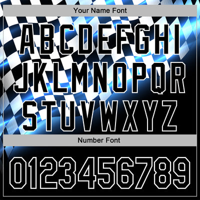 Custom Black Blue-White 3D Pattern Design Formula Auto Car Racing Motorsport Sports Pullover Sweatshirt Hoodie