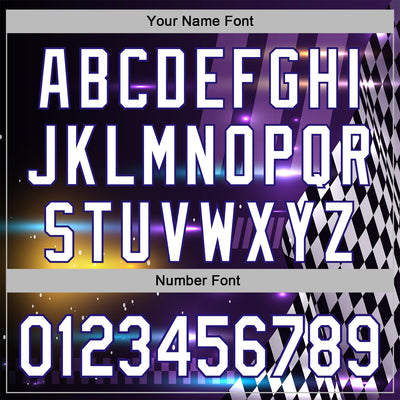 Custom Purple White Dark Purple-Black 3D Pattern Design Formula Auto Car Racing Motorsport Sports Pullover Sweatshirt Hoodie