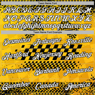 Custom Yellow White-Black 3D Pattern Design Formula Auto Car Racing Motorsport Sports Pullover Sweatshirt Hoodie