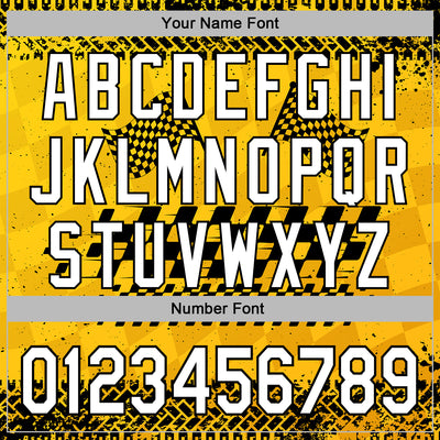 Custom Yellow White-Black 3D Pattern Design Formula Auto Car Racing Motorsport Sports Pullover Sweatshirt Hoodie