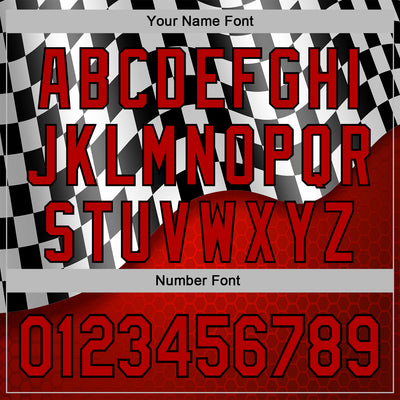 Custom Red Black-White 3D Pattern Design Formula Auto Car Racing Motorsport Sports Pullover Sweatshirt Hoodie