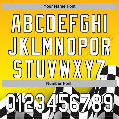 Custom Yellow White-Black 3D Pattern Design Formula Auto Car Racing Motorsport Sports Pullover Sweatshirt Hoodie