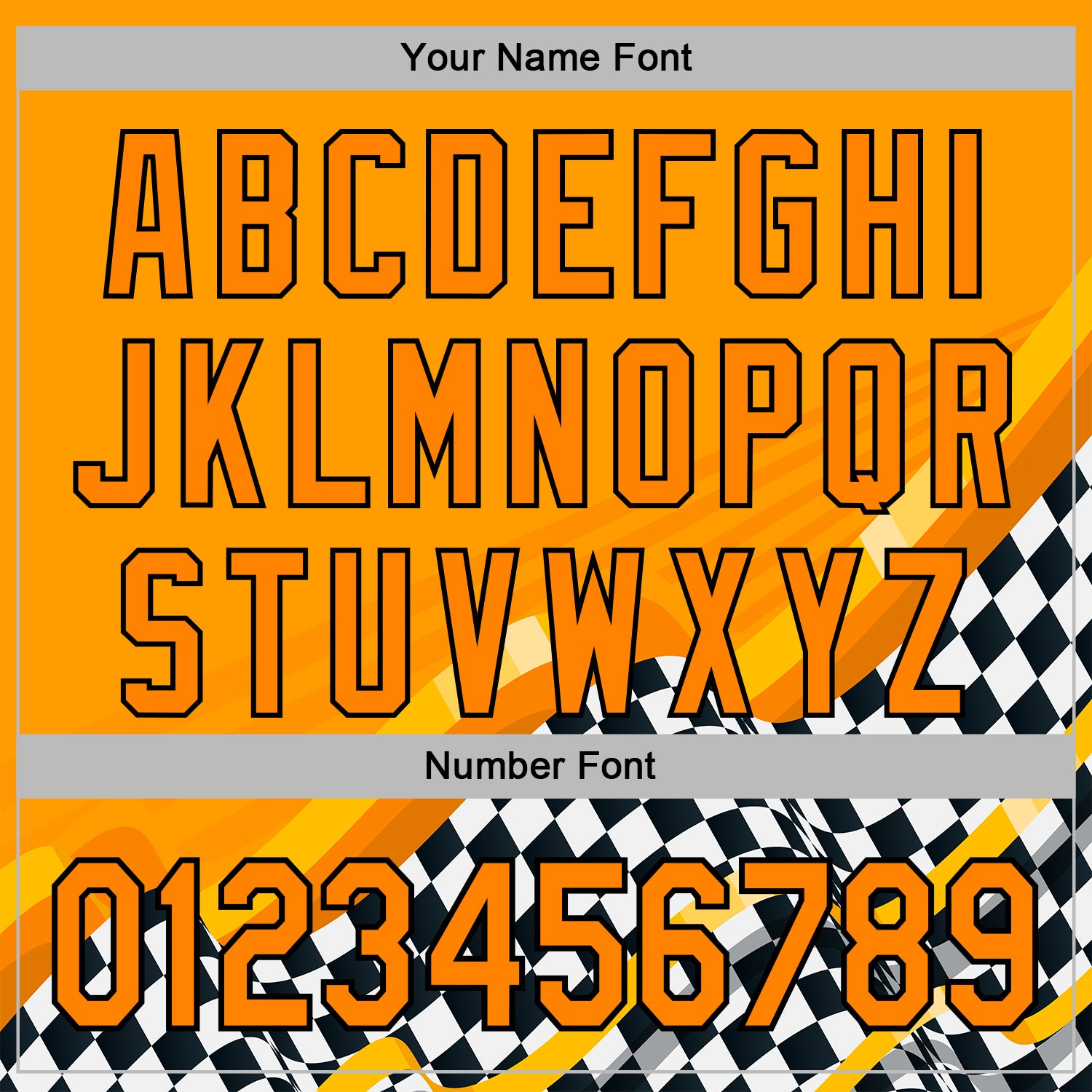 Custom Orange Bay Orange Black-White 3D Pattern Design Formula Auto Car Racing Motorsport Sports Pullover Sweatshirt Hoodie