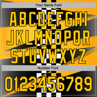 Custom Black Yellow 3D Pattern Design Formula Auto Car Racing Motorsport Sports Pullover Sweatshirt Hoodie