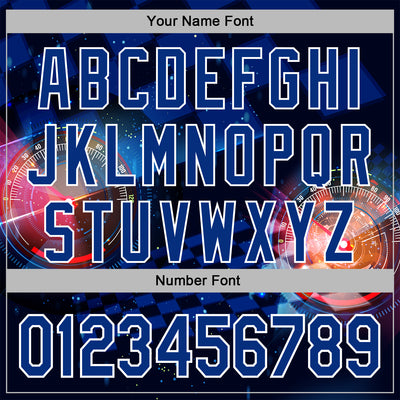 Custom Black Royal-White 3D Pattern Design Formula Auto Car Racing Motorsport Sports Pullover Sweatshirt Hoodie