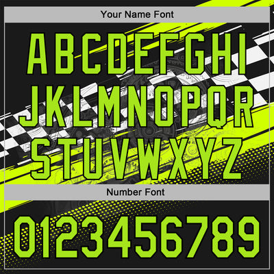 Custom Black Neon Green-White 3D Pattern Design Formula Auto Car Racing Motorsport Sports Pullover Sweatshirt Hoodie