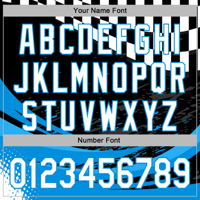 Custom Black White-Blue 3D Pattern Design Formula Auto Car Racing Motorsport Sports Pullover Sweatshirt Hoodie