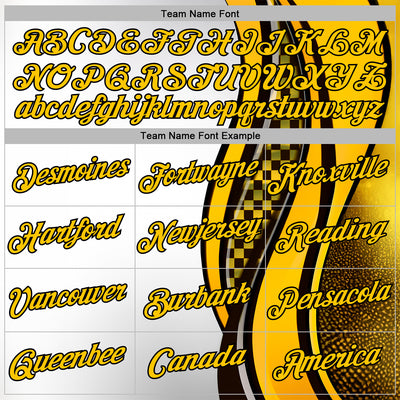 Custom White Yellow-Black 3D Pattern Design Formula Auto Car Racing Motorsport Sports Pullover Sweatshirt Hoodie