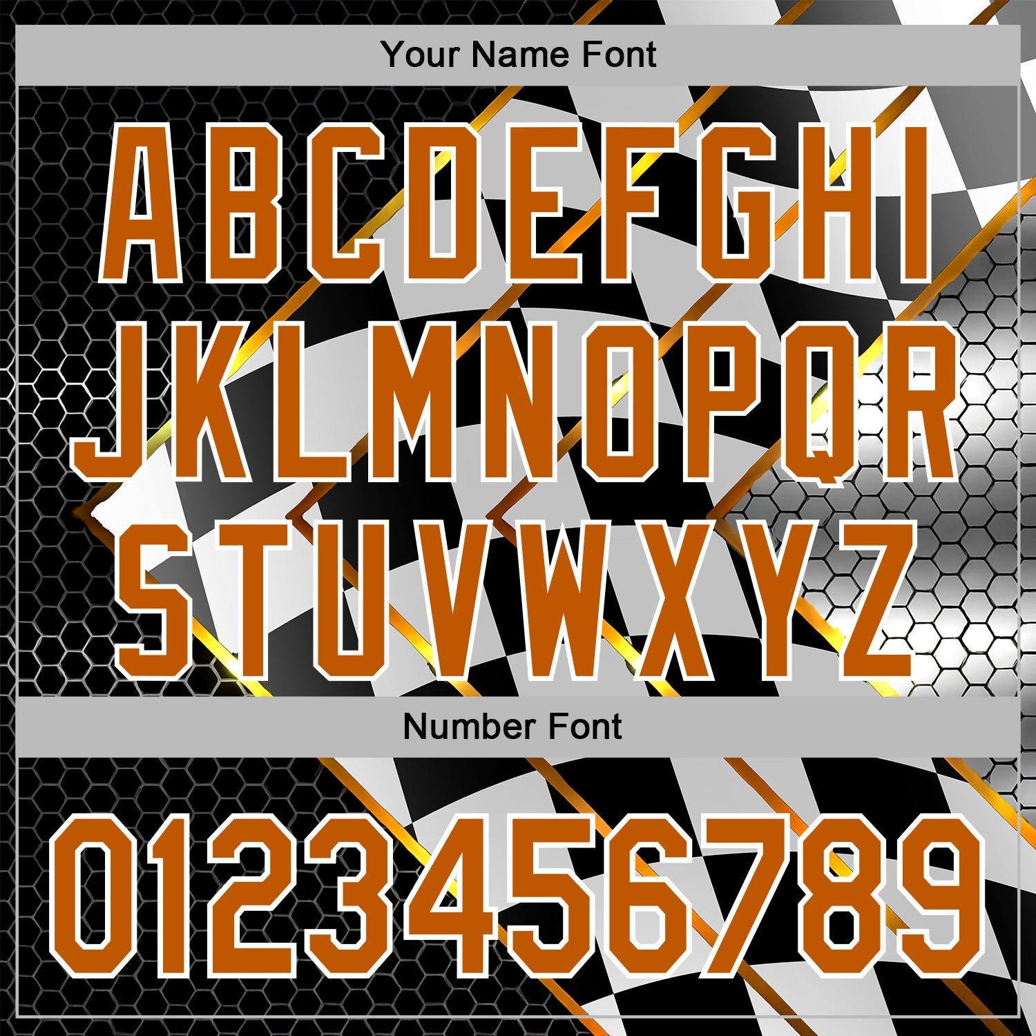 Custom Black Texas Orange Yellow-White 3D Pattern Design Formula Auto Car Racing Motorsport Sports Pullover Sweatshirt Hoodie