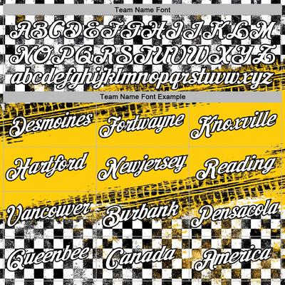 Custom Black White-Yellow 3D Pattern Design Formula Auto Car Racing Motorsport Sports Pullover Sweatshirt Hoodie