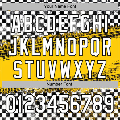 Custom Black White-Yellow 3D Pattern Design Formula Auto Car Racing Motorsport Sports Pullover Sweatshirt Hoodie