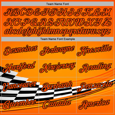 Custom Orange Black-White 3D Pattern Design Formula Auto Car Racing Motorsport Sports Pullover Sweatshirt Hoodie