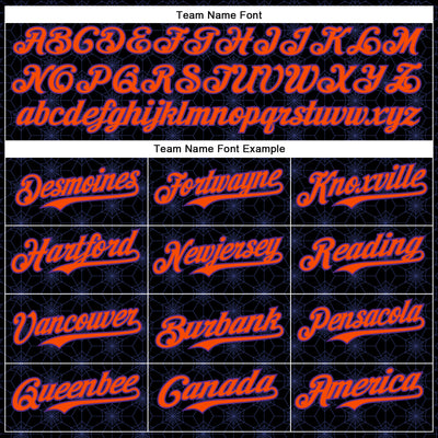 Custom Black Orange-Purple 3D Halloween Spider Net Party Costume Ideas Authentic Baseball Jersey