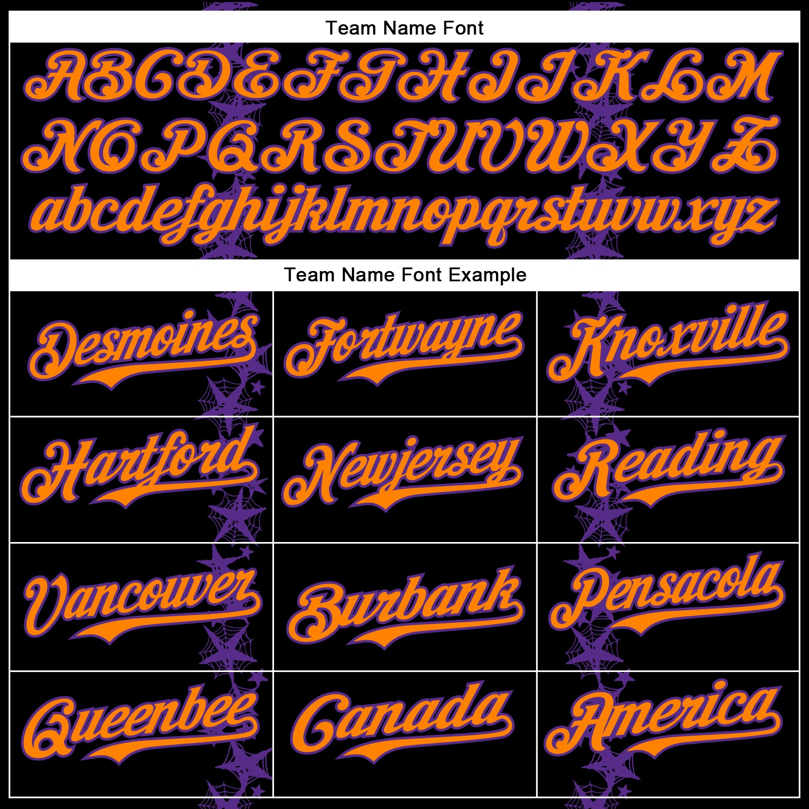 Custom Black Bay Orange-Purple 3D Halloween Spider Net Party Costume Ideas Authentic Baseball Jersey