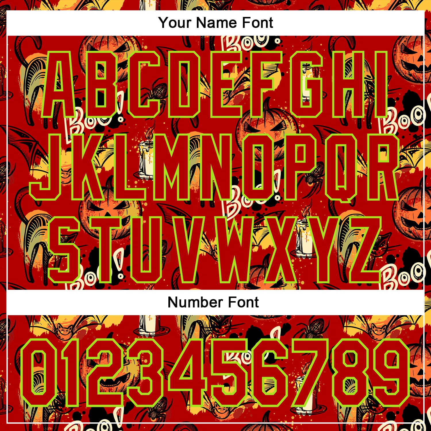 Custom Red Neon Green 3D Halloween Pumpkin Doodle Party Costume Ideas Authentic Baseball Jersey