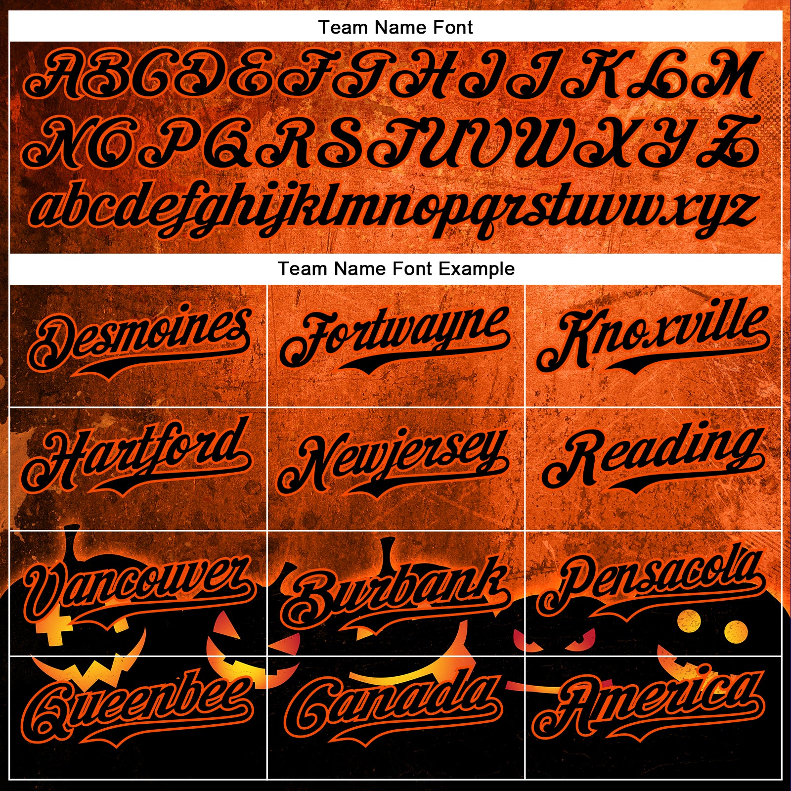 Custom Orange Black 3D Halloween Pumpkin Party Costume Ideas Authentic Baseball Jersey