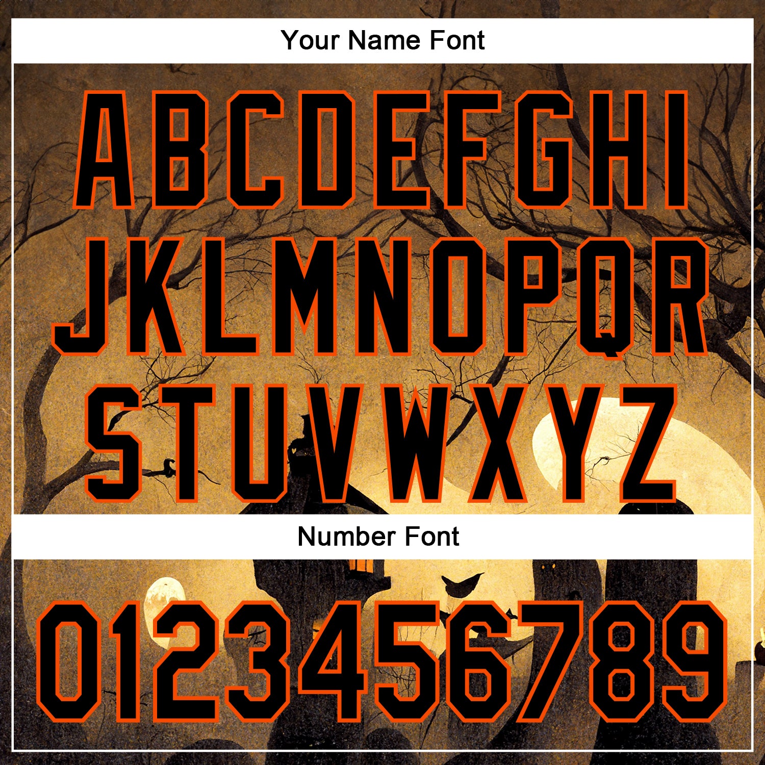 Custom Yellow Black-Orange 3D Halloween Horror Night Trick Treat Party Costume Ideas Authentic Baseball Jersey