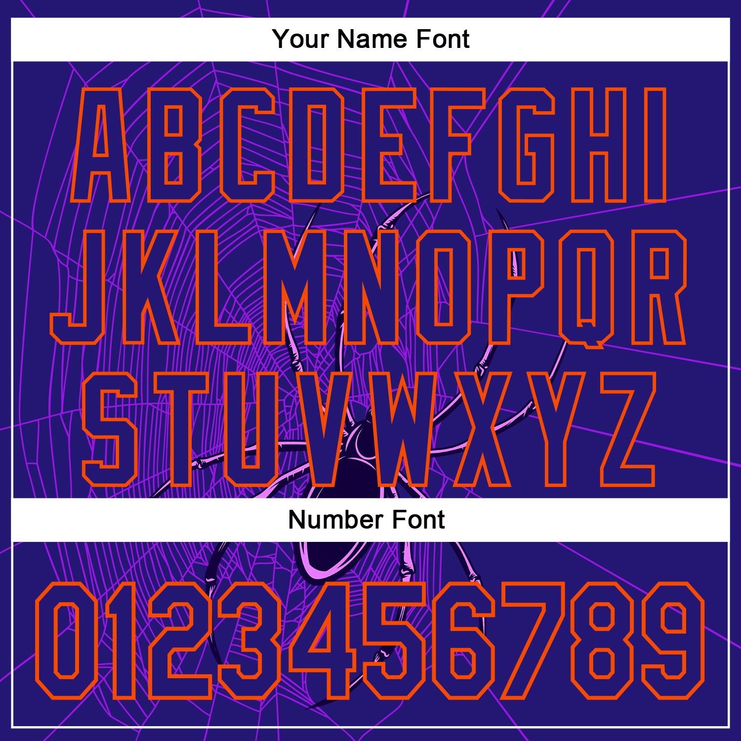 Custom Dark Purple Orange 3D Halloween Spider Net Party Costume Ideas Authentic Baseball Jersey