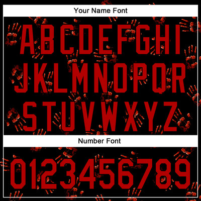 Custom Black Red 3D Halloween Skull Horror Night Trick Treat Party Costume Ideas Authentic Baseball Jersey