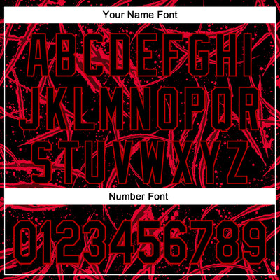 Custom Black Red 3D Halloween Horror Night Trick Treat Party Costume Ideas Authentic Baseball Jersey