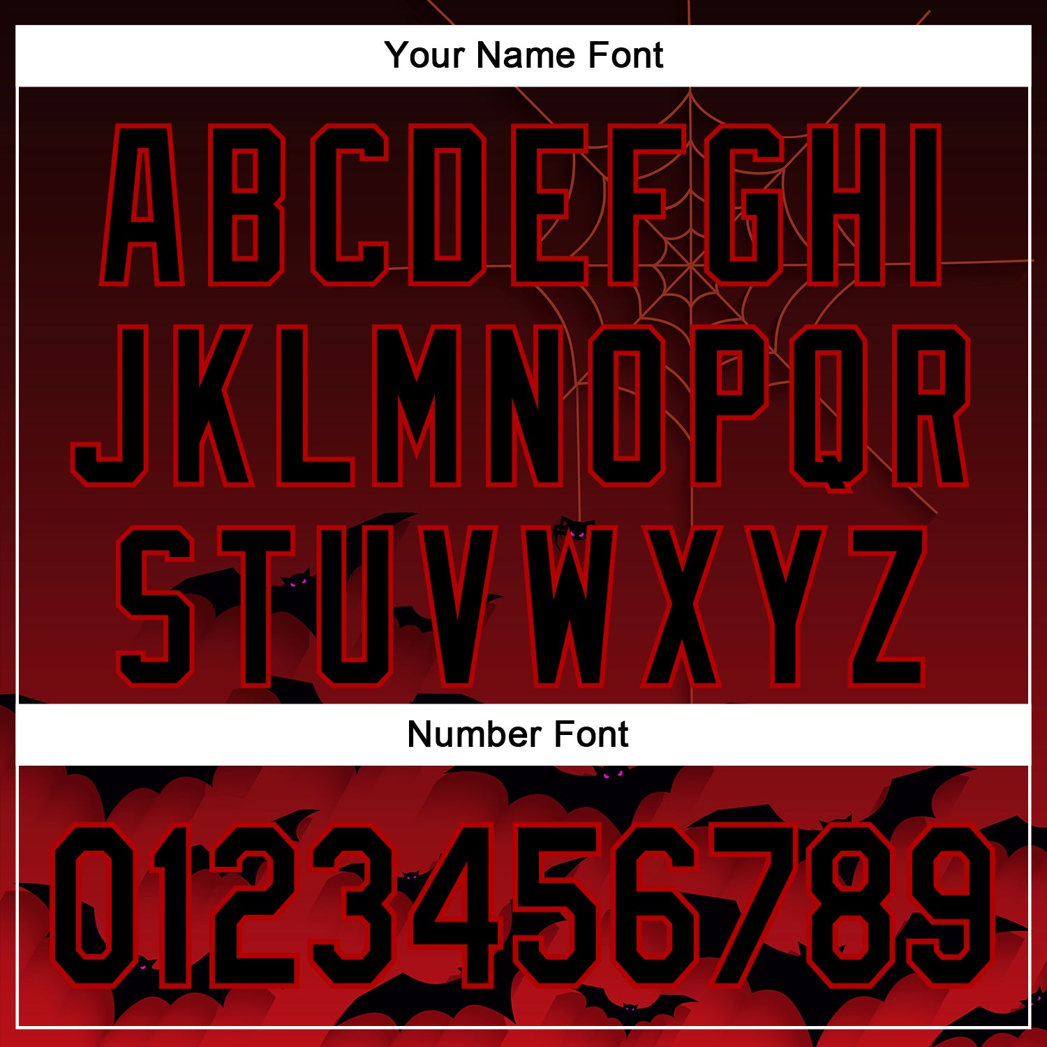 Custom Black Red 3D Halloween Spider Net Bats Party Costume Ideas Authentic Baseball Jersey