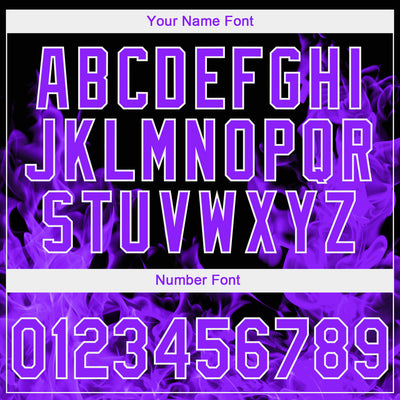 Custom Stitched Black Purple-White 3D Pattern Design Flame Sports Pullover Sweatshirt Hoodie